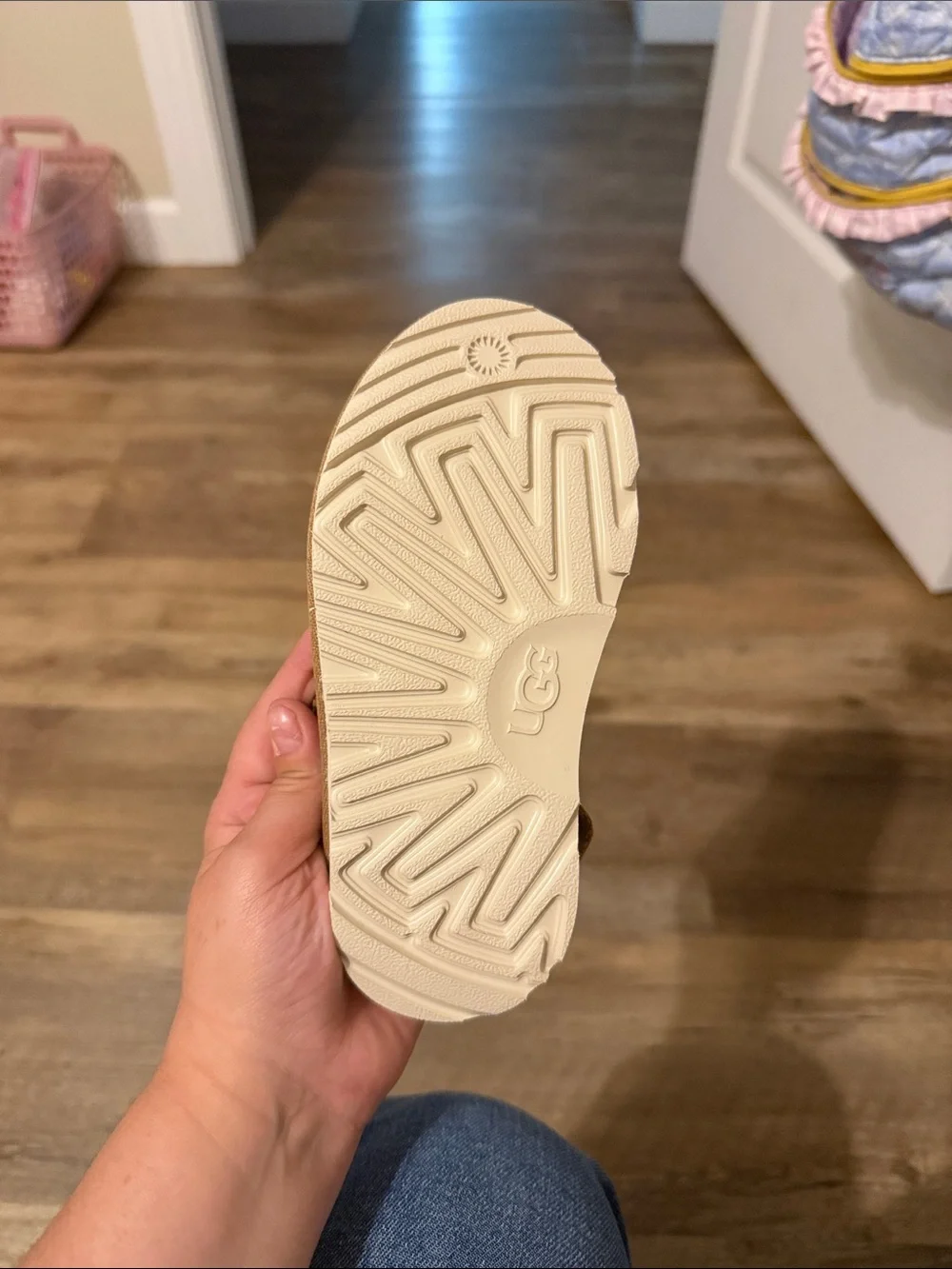 UGG Kids Chestnut Suede Slingback Slip-On